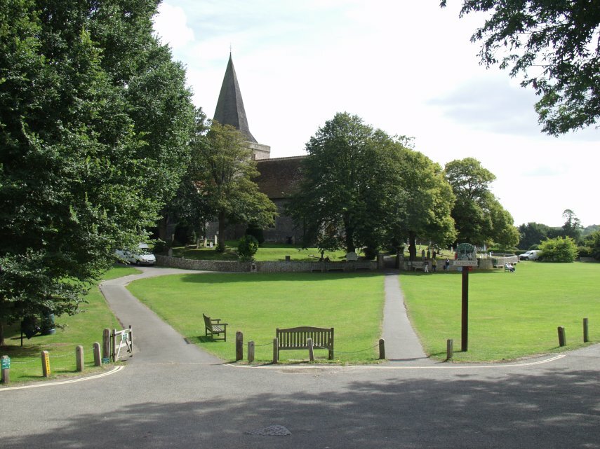 The Tye and St. Andrew's Church, Alfriston, Sussex, England, Great Britain