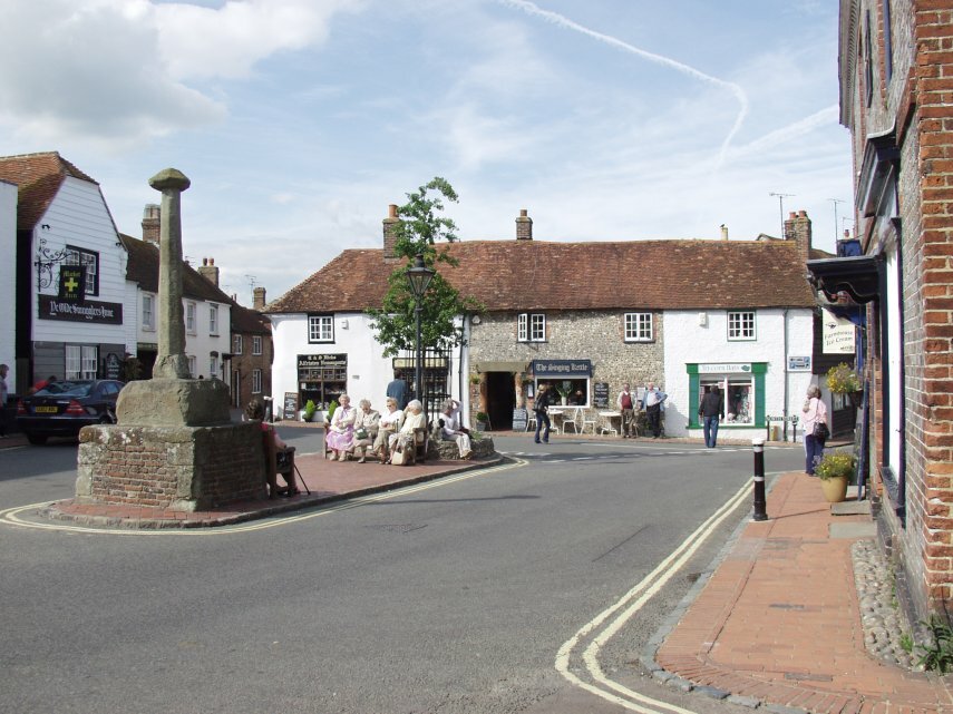 The Square, Alfriston, Sussex, England, Great Britain
