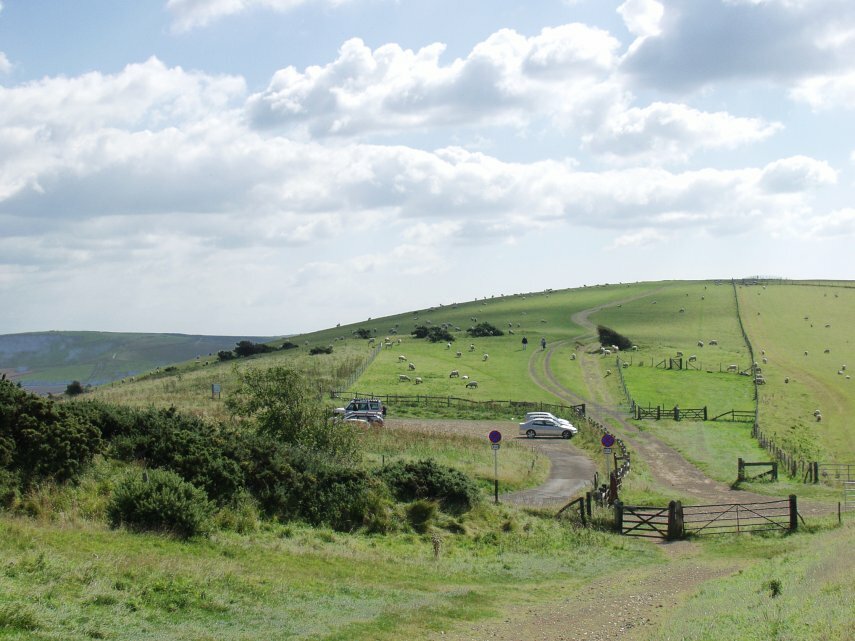 Car Park, Firle Beacon, South Downs, Sussex, England