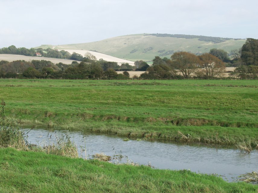 The Cuckmere River and Windover Hill, Sussex, England, Great Britain