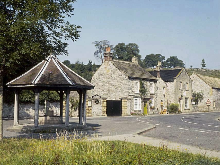 The Old Market Stand, Ashford-in-the-Water, Derbyshire, England, Great Britain