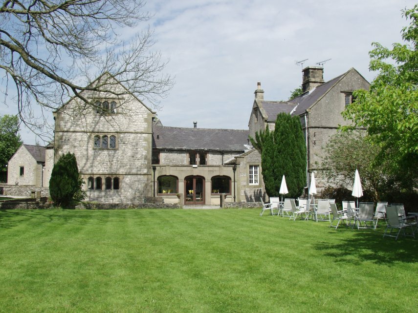 Scene showing Biggin Hall, Biggin, Hartington, Peak District, Derbyshire, England