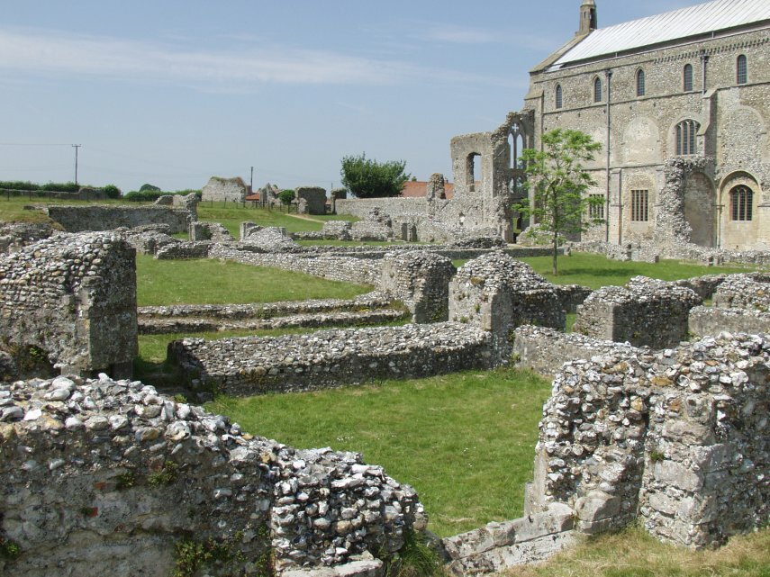 The Ground Plan, Binham Priory, Binham, Norfolk, England, Great Britain