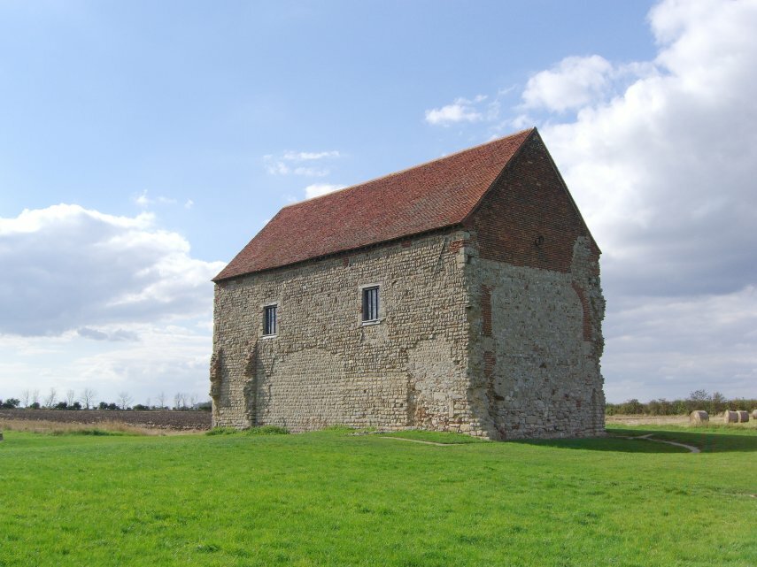 St. Peter's Chapel from the East, Bradwell-on-Sea, Essex, England, Great Britain