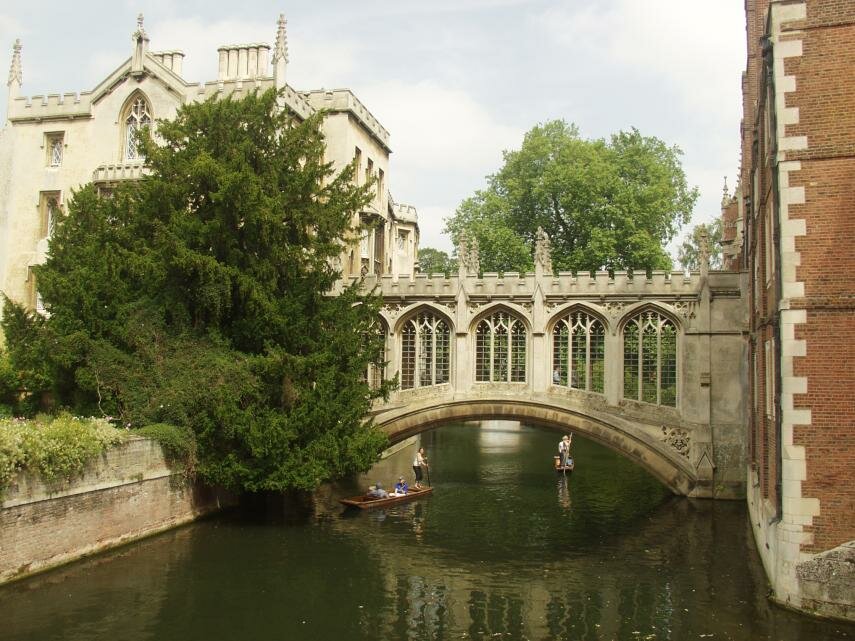 Photograph of the Bridge of Sighs over the River Cam, St. John's College, Cambridge, Cambridgeshire, England