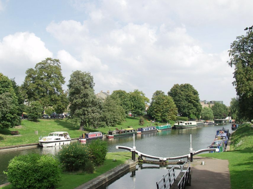The River Cam near Jesus Green, Cambridge, Cambridgeshire, England, Great Britain