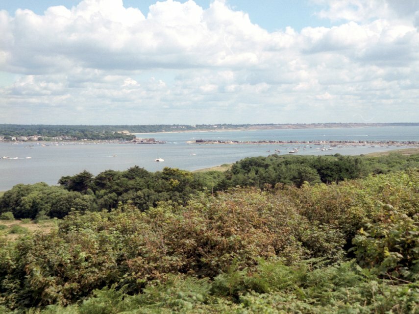 Photgraph of Christchurch Harbour from Hengistbury Head, New Forest, Dorset