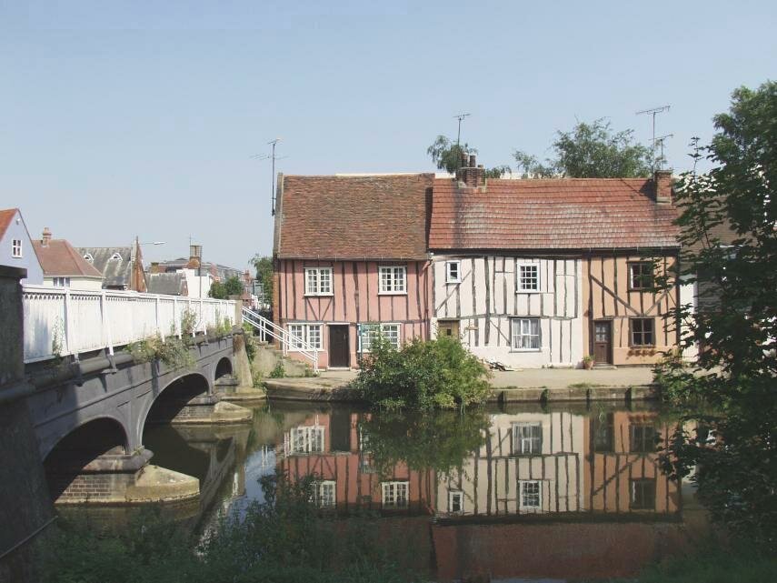 Photograph of 17th Century Houses by the River Colne, Colchester, Essex, England