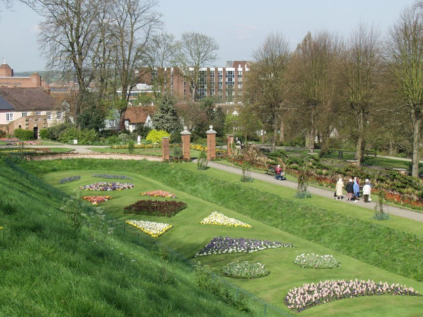 Upper Castle Park, Colchester, Essex, England, Great Britain