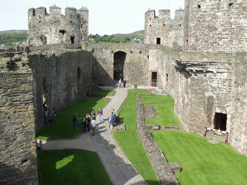 The Outer Ward, Conwy Castle, Conwy, Caernarfonshire, Wales, Great Britain