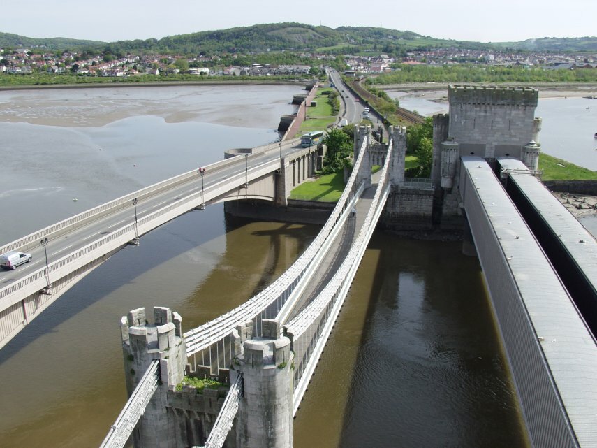 Scene showing the River Conwy, Conwy, Gwynedd, Wales