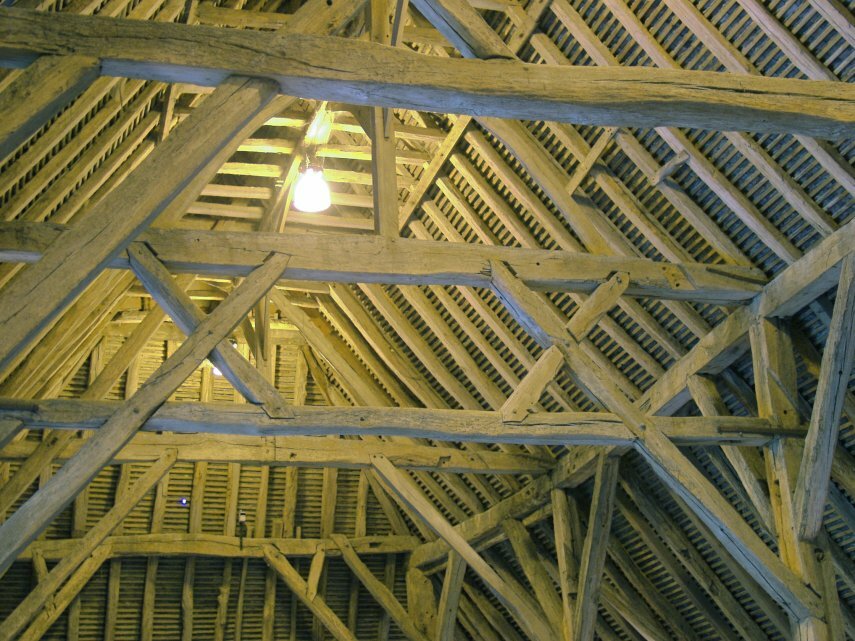 The Roof Detail of Barley Barn Barn, Cressing Temple Barns, Braintree, Essex, England, Great Britain
