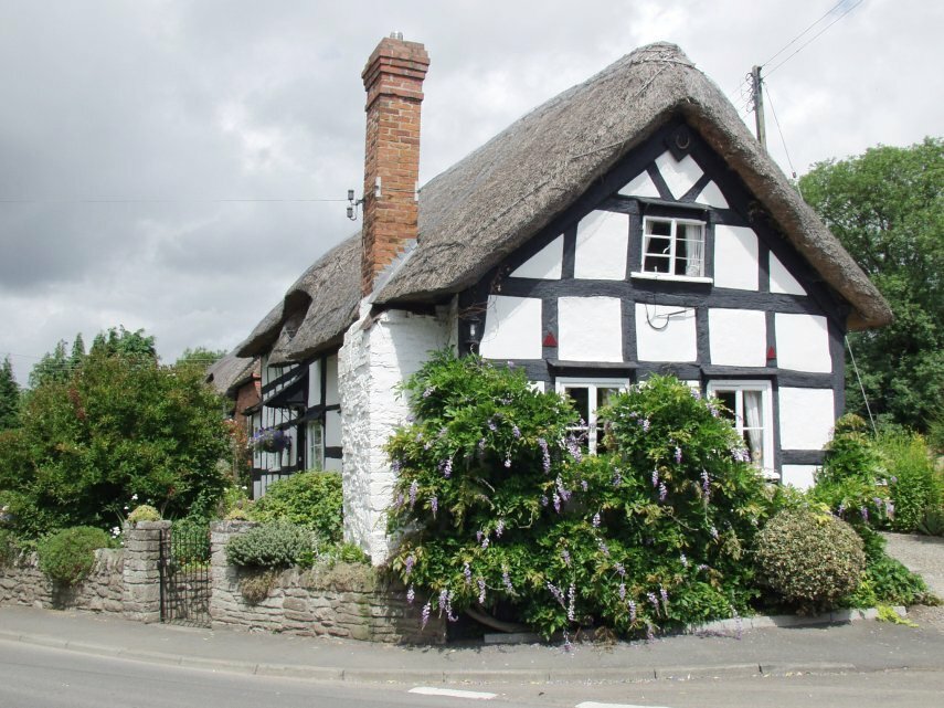 Thatched house, Eardisland, Herefordshire, England