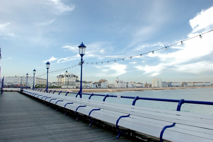 Seats on the Pier, Eastbourne, Sussex, England, Great Britain