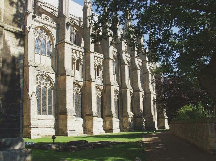The South Wall, Ely Cathedral, Ely, Cambridgeshire, England, Great Britain
