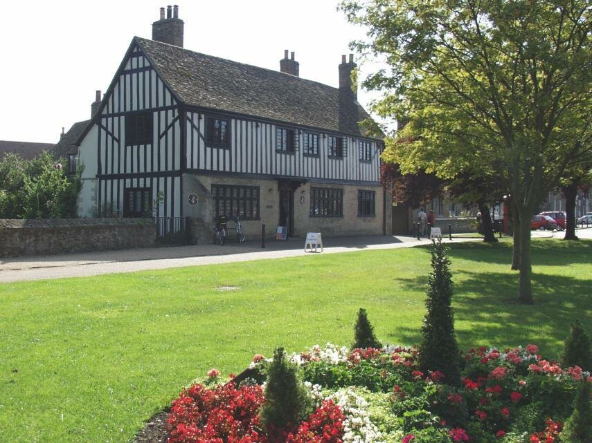 View of a medieval house - Oliver Cromwell's House, Ely, Cambridgeshire, England