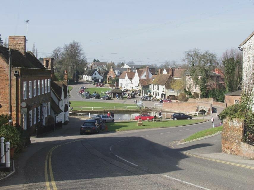 The view from Church Hill, Finchingfield, Essex, England, Great Britain