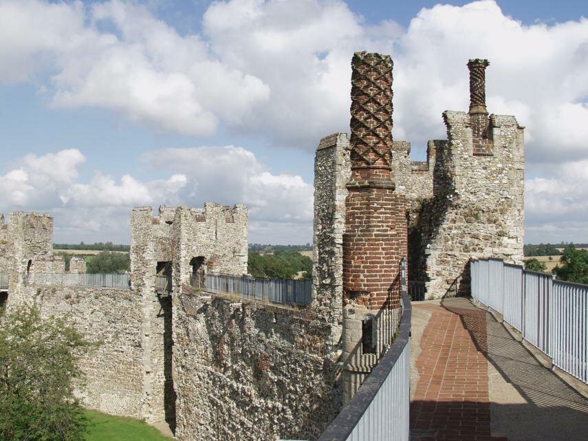The Wall Walk, Framlingham Castle, Framlingham, Suffolk, England, Great Britain