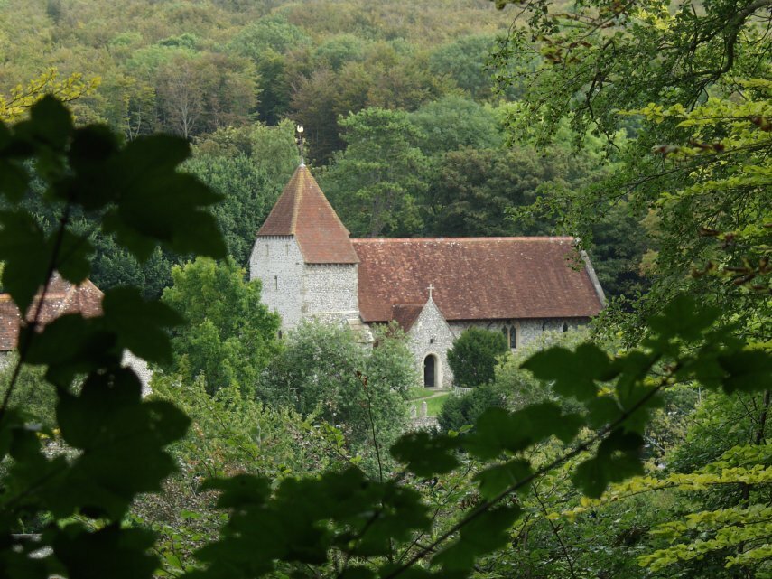 West Dean Church, Friston Forest, Sussex, England, Great Britain