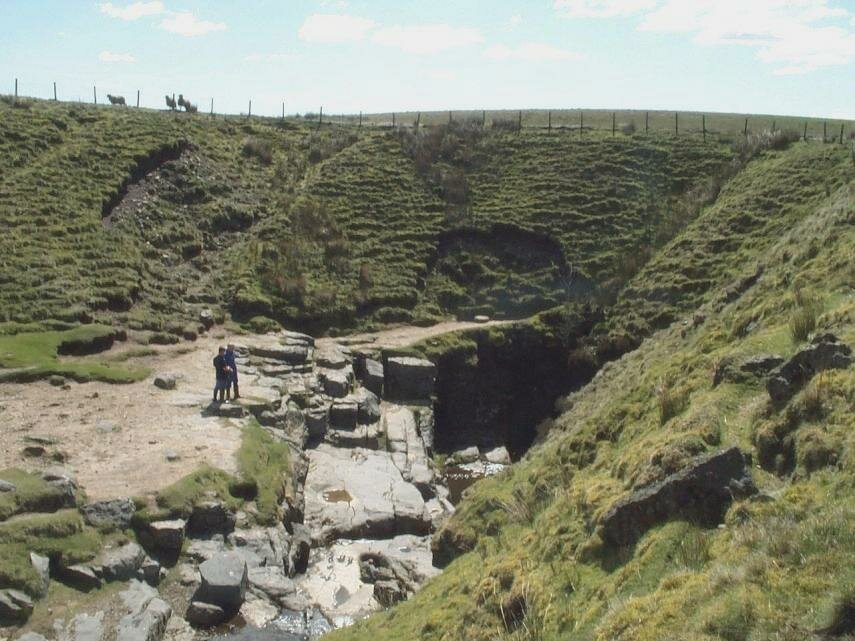 Gaping Gill on Ingleborough, Yorkshire, England, Great Britain