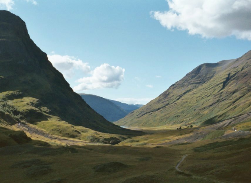 Picture looking into Glen Coe.