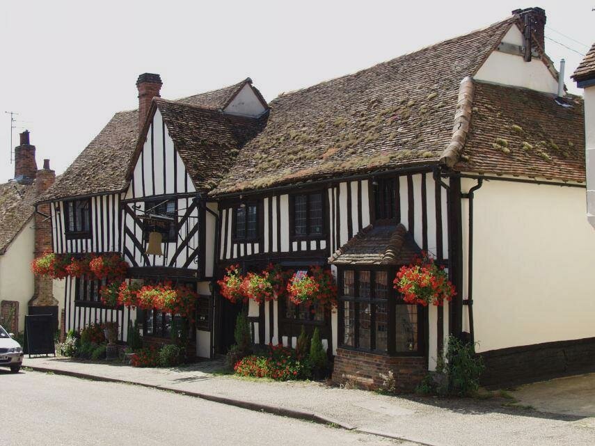 The 14th Century (Medieval) Bell Inn, Kersey, Suffolk, England