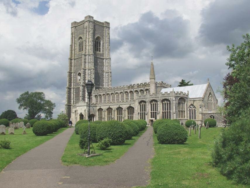 View of St. Peter and St Paul Church, Lavenham, Suffolk, England