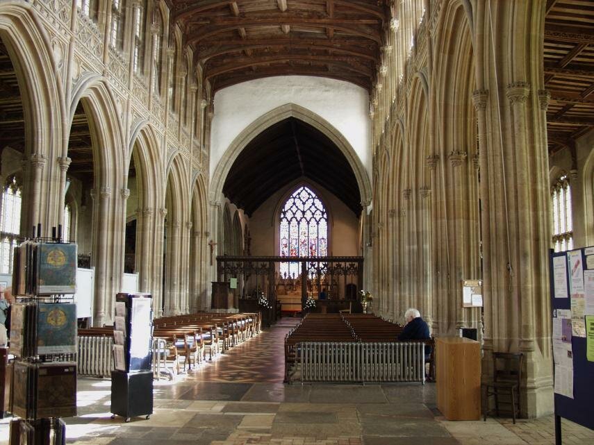 The Nave, Church of St. Peter & St. Paul, Lavenham, Suffolk, England, Great Britain