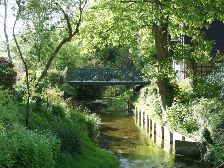 The River Brett, Lavenham, Suffolk, England, Great Britain