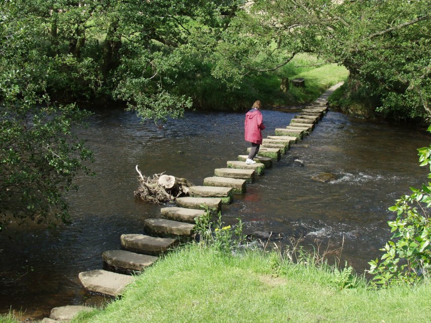 The Stepping Stones, Lealholm, North Yorkshire Moors, Yorkshire, England, Great Britain