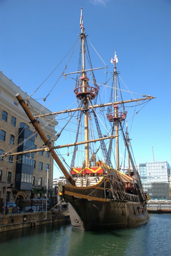 The Golden Hind replica, Southwark, London, England, Great Britain