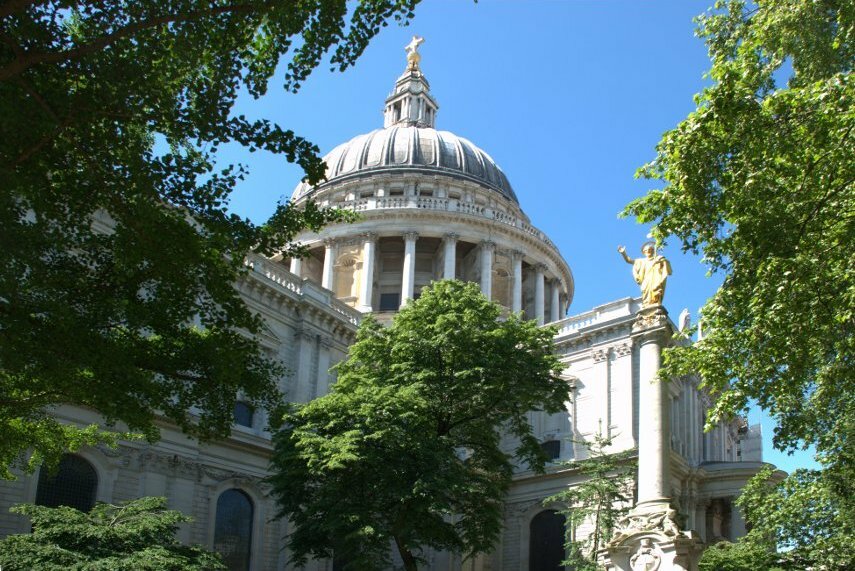 View from the North East, St. Pauls Cathedral, London, England, Great Britain