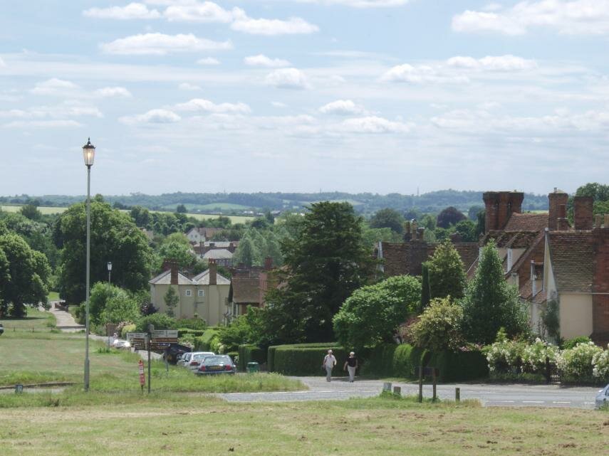 The View from the Village Green, Long Melford, Suffolk, England, Great Britain