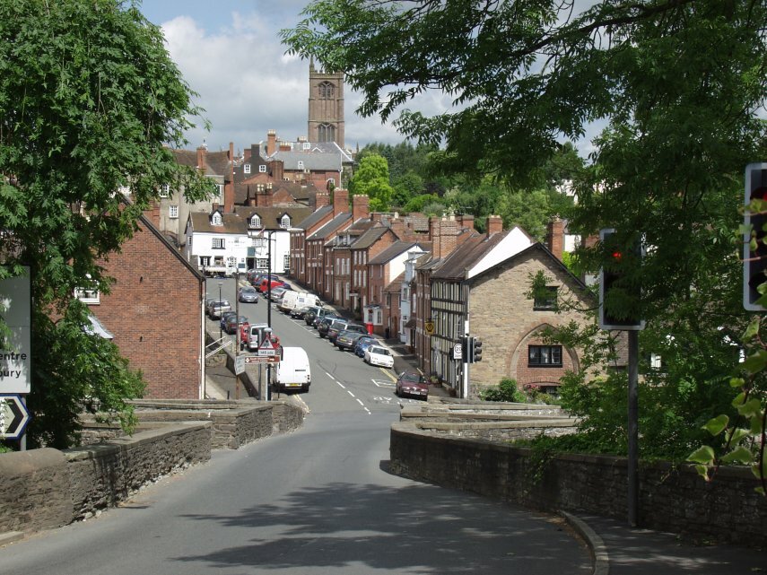 View from Ludford Bridge, Ludlow, Shropshire, England, Great Britain