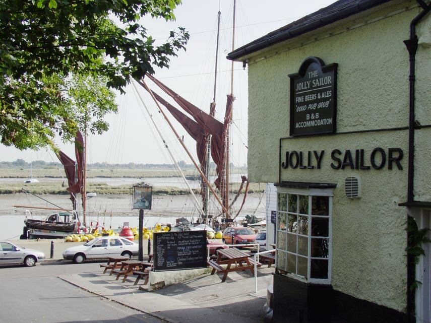 Hythe Quay in the town of Maldon, Essex, England