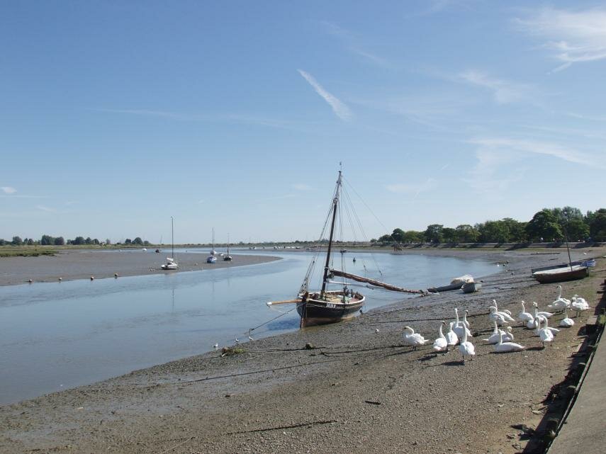 View of the River Blackwater in Maldon, Essex, England