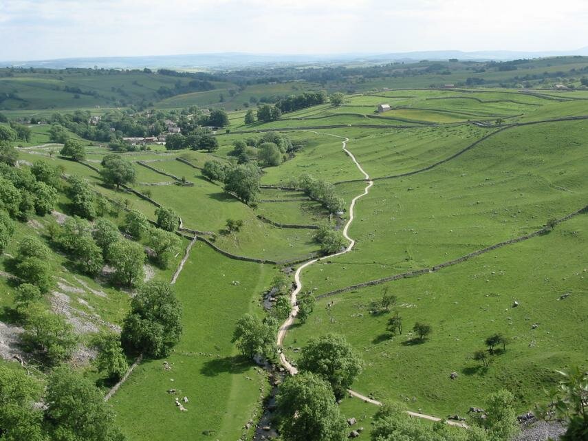 The View from Malham Cove, Malham, Yorkshire, England, Great Britain