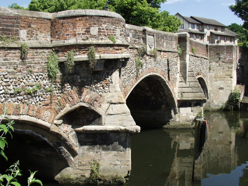 Photograph of Bishop Bridge, Norwich, Norfolk, England