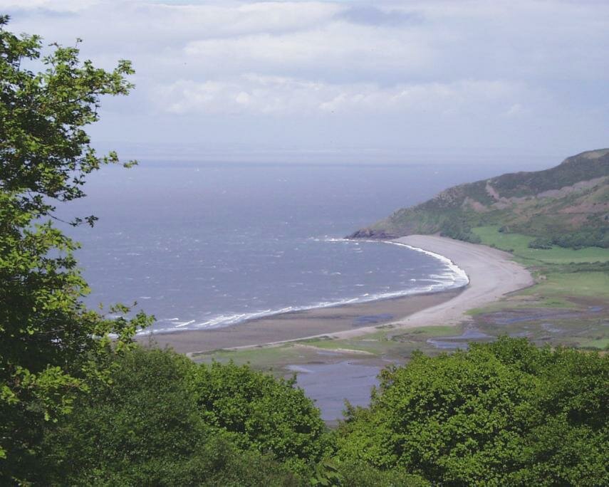 View of Porlock Bay from the Toll Road, Porlock, Somerset, England
