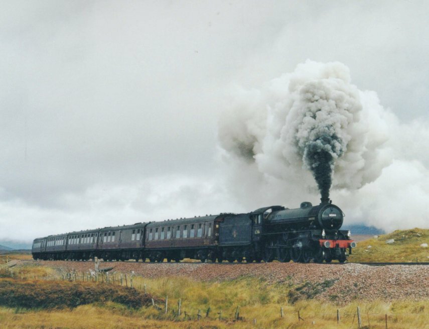 Picture of a steam train on Rannoch Moor (2)