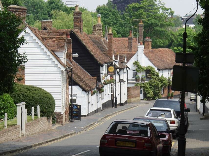St. Michael's Street, St. Albans, Hertfordshire, England, Great Britain