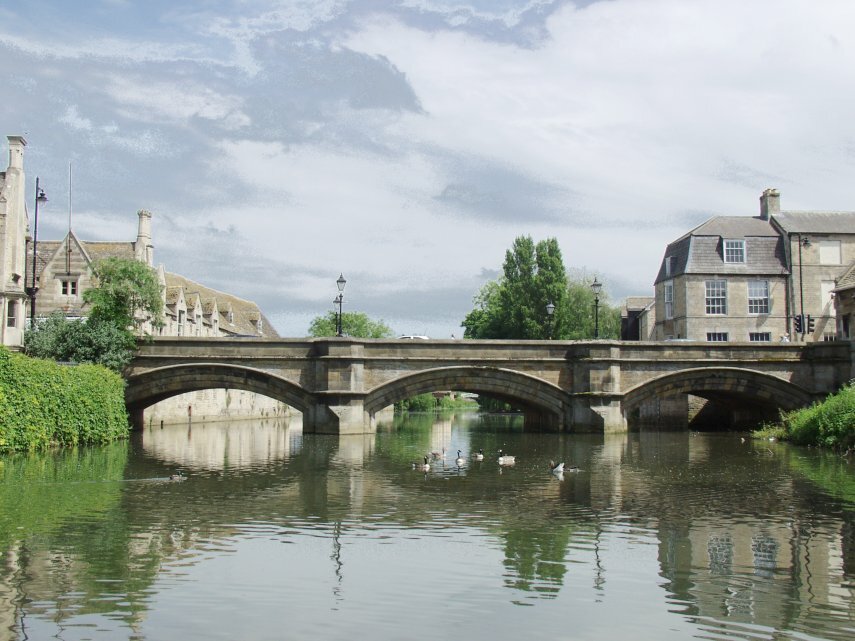 The Town Bridge, Stamford, Lincolnshire, England, Great Britain