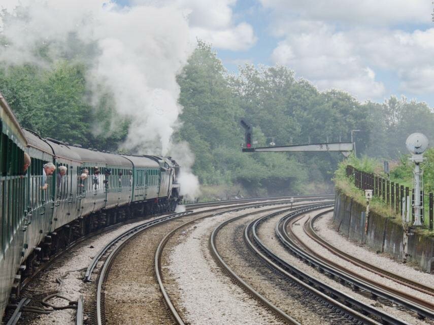 Steam Dreams Cathedrals Express - Stopped at red on the Canterbury run