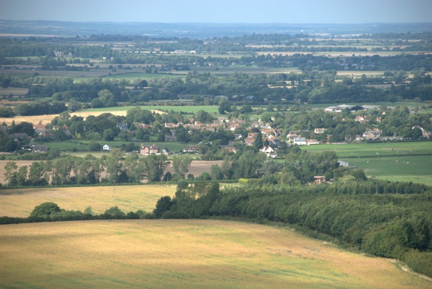 View of the village of Uffington, Oxfordshire, England