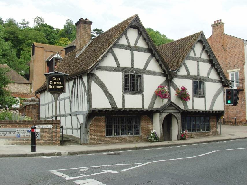 View of 16th Century Old Chesil Rectory, Winchester, Hampshire, England
