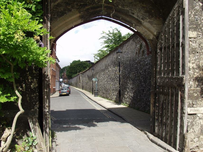The Medieval Priors Gate, Winchester, Hampshire, England