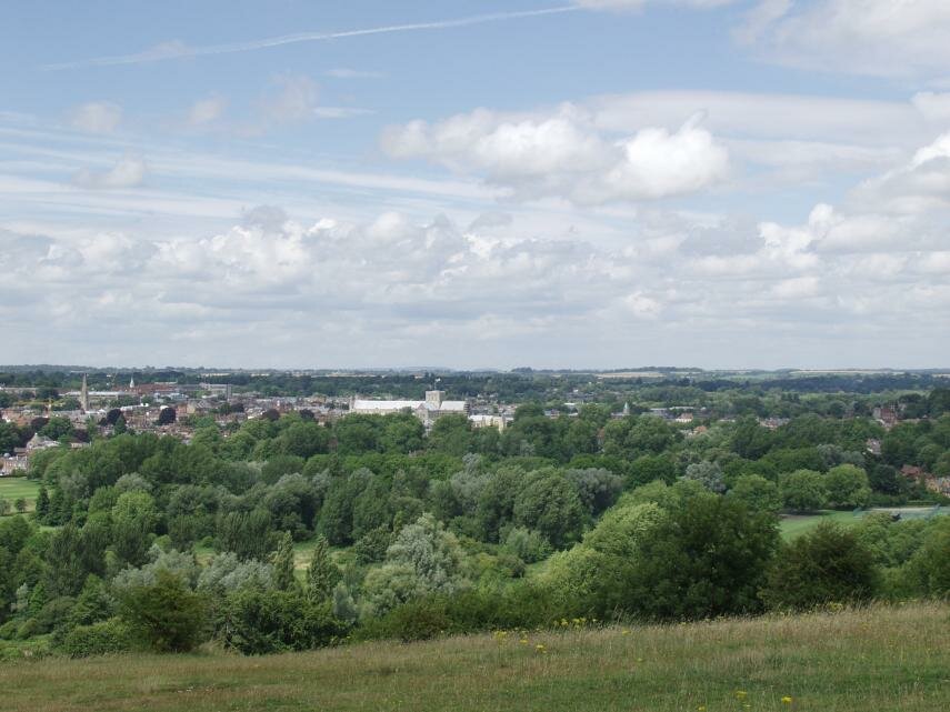 View of Winchester Cathedral, Winchester, Hampshire, England