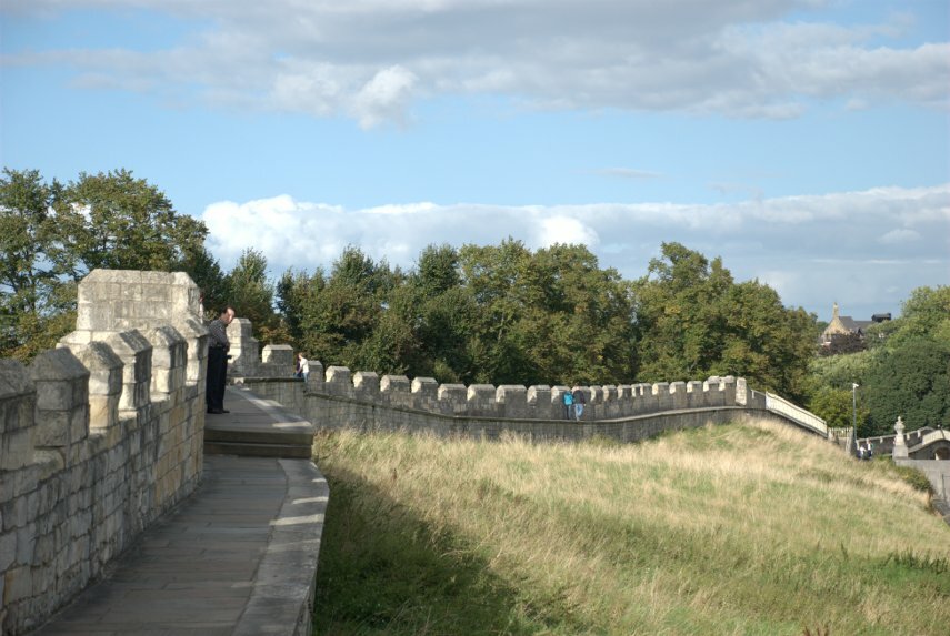 Undulations in the City wall, York, Yorkshire, England