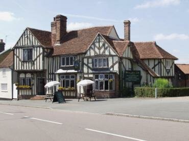Photograph of the 15th Century Woolpack Inn, Church Street, Coggeshall, Essex, England