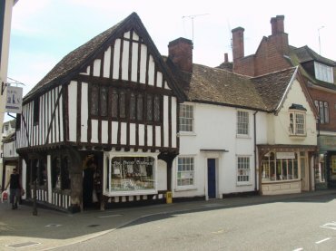 Photograph of a medieval Hall House, The Rows, Saffron Walden, Essex